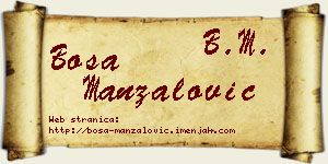 Bosa Manzalović vizit kartica